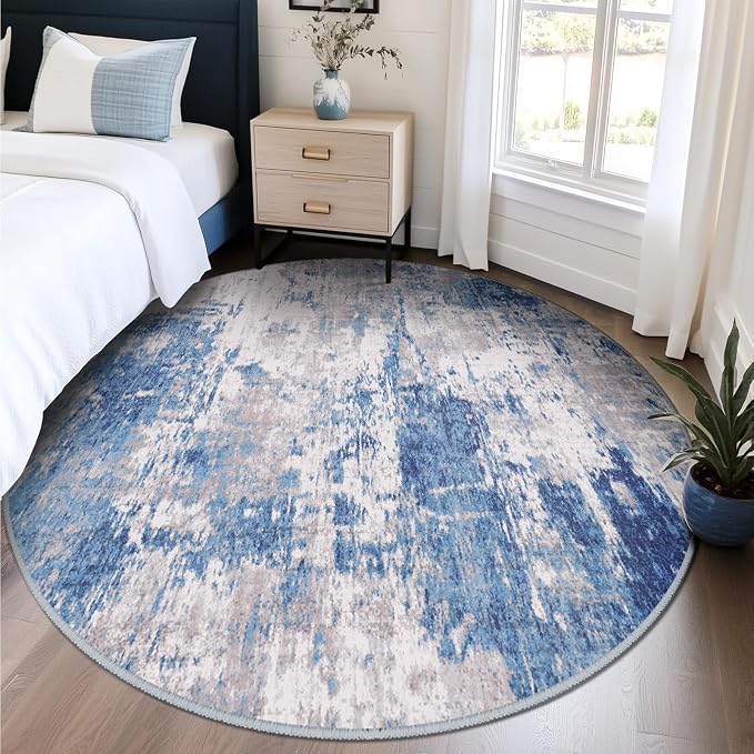RELEANY Washable Round 8ft Area Rug - Image 2