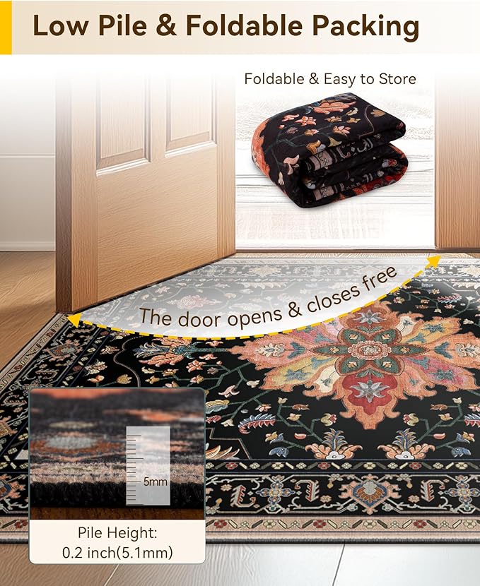 RELEANY Washable Area Rug, Runner 2'x10', Water Repellent, Pet Friendly - Image 6