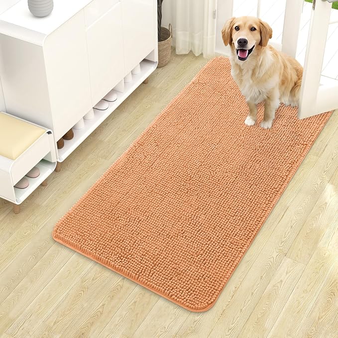 OLANLY Dog Door Mat for Muddy Paws 40x24, Super Absorbent Chenille Mud Mat | by OLANLY