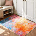Rugflix 3x5 Entrance Rugs, Washable Colorful Rainbow Entry Small Rug | Machine by RugflixAreaRugs