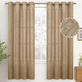 YoungsTex Burlap Linen Curtains 72 Inch Length by YoungsTex