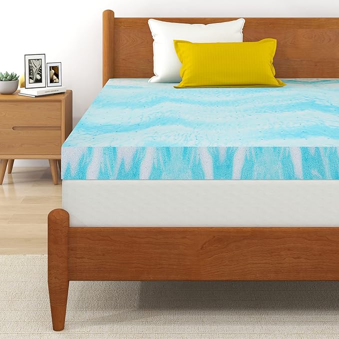 IULULU Mattress Topper, 4 Inch Gel Memory Foam Mattress Topper, Full, CertiPUR-US Certified
