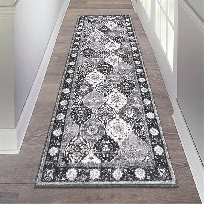 HEBE Hallway Runner Rug 2'x6', Washable Non Slip Kitchen Rug Runner | Soft Boho by HEBE