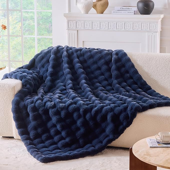 BENVWE Fluffy Faux Fur Throw Blanket by BENVWE