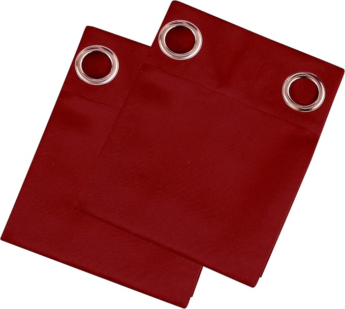 Dark Red Thermal Blackout Curtains/52 x 95 Inch/Set of 2 Panels Room Darkening - Image 9