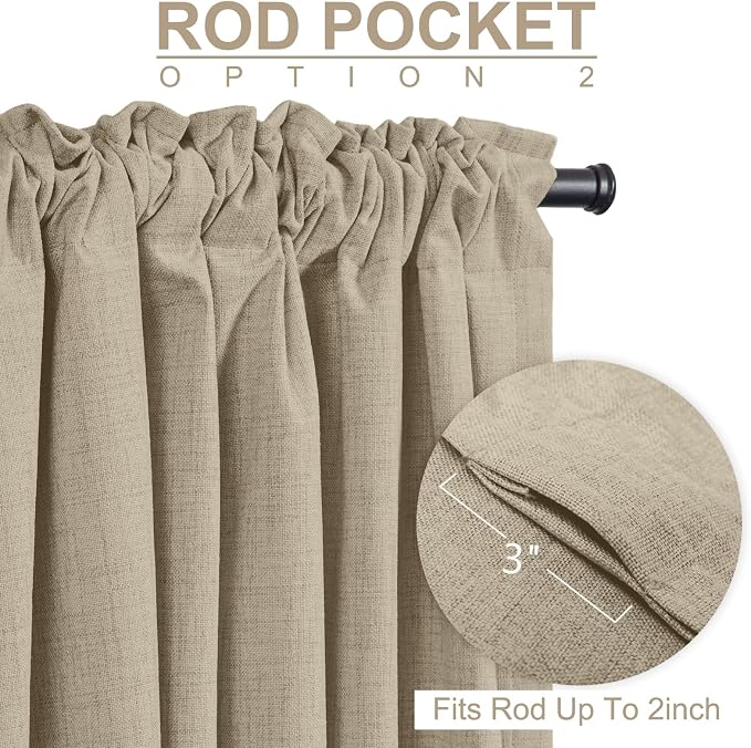 Linen Textured Total Blackout Curtains - Image 4