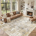 DMOYEST Area Rug Living Room Rugs 10x12 Washable Abstract Carpet | Neutral by DMOYEST