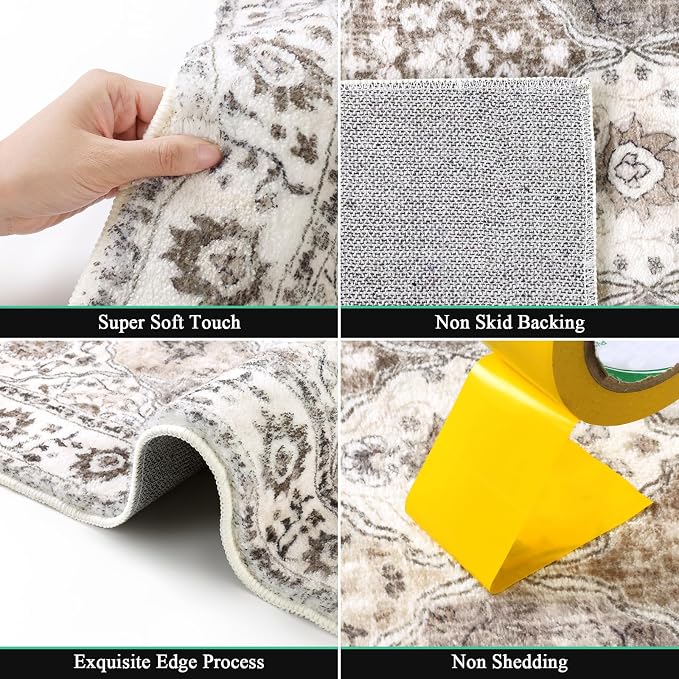 HEBE Indoor Door Mat 2'x3', Washable Welcome Mat - Image 3