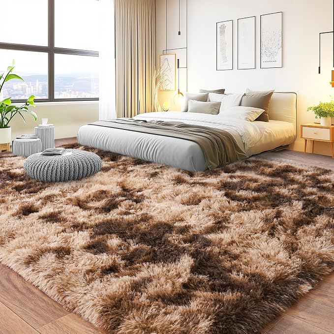 Pionblank 8x10 Rug for Living Room, Fluffy Large Area Rug - Image 4