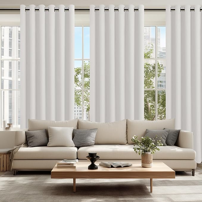 Room Darkening Curtains for Bedroom, 70 x 84 Inches Ivory, 2 Panels | Thermal - Image 6