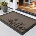LUMI Outside Welcome Door Mat 17x30, Non-Slip Durable Rubber Easy Clean | Hello by LUMI