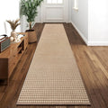 Hallway Runner Rug Extra Long Kitchen Runner Washable Brown 2x10 ft | Boho by YDKGL