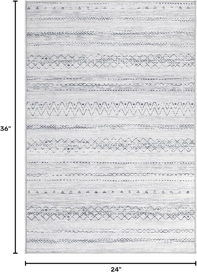 cotiled Washable 2x3 Entryway Rugs: Boho Moroccan Soft Small Rug | Solve Modern - Image 2