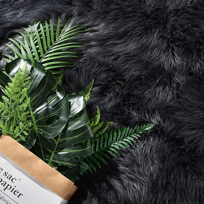 Latepis Dark Grey Runner Rugs 2x6 Faux Sheepskin Fur Rug Bedside Super Soft - Image 5