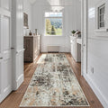 Runner Rugs for Hallways Kitchen 2.6x8 Non Slip Washable Brown Beige | Modern by Aelenmu