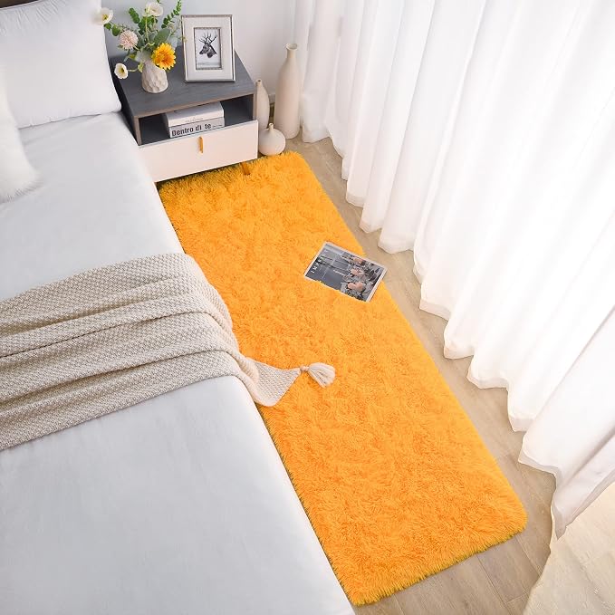 Chicrug Soft Runner Rugs for Bedroom Living Room Plush Fluffy Rug 2x6 | Shag - Image 4