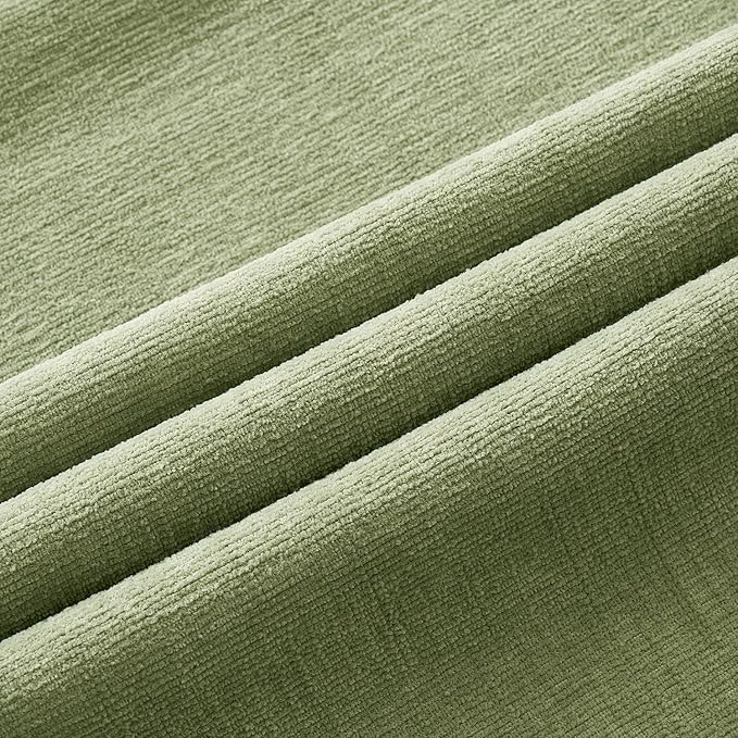 MIULEE Sage Green Chenille Couch Throw Pillow Covers, 16x16 | Set of 2 - Image 6