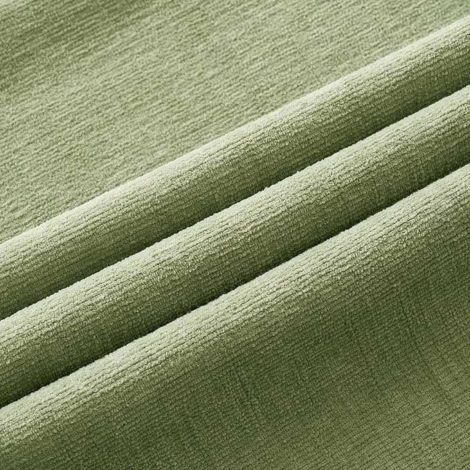MIULEE Sage Green Chenille Couch Throw Pillow Covers, 18x18 | Set of 2 - Image 6