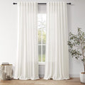 Neutral Linen Curtains 120 Inches Long by Nanspring