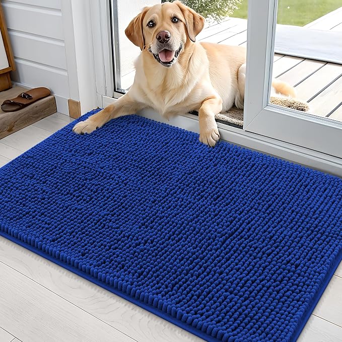 OLANLY Dog Door Mat for Muddy Paws 36x24, Super Absorbent Chenille Mud Mat | by OLANLY