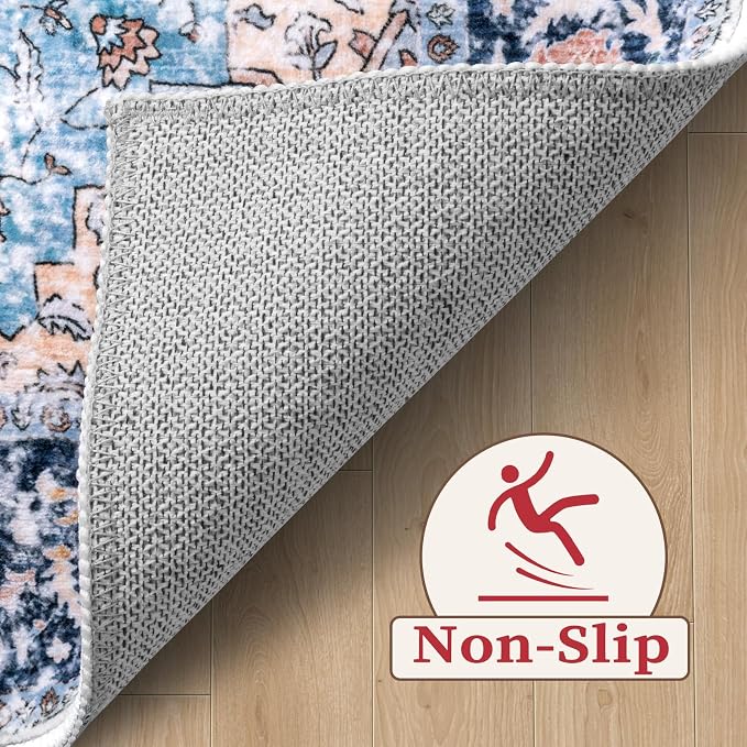 SERISSA 4x6 Washable Non Slip Boho Area Rug - Image 4