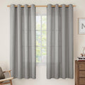 72 inch Length Linen Curtains for Living Room 2 Panels, Soft Privacy Drapes by LAMIT