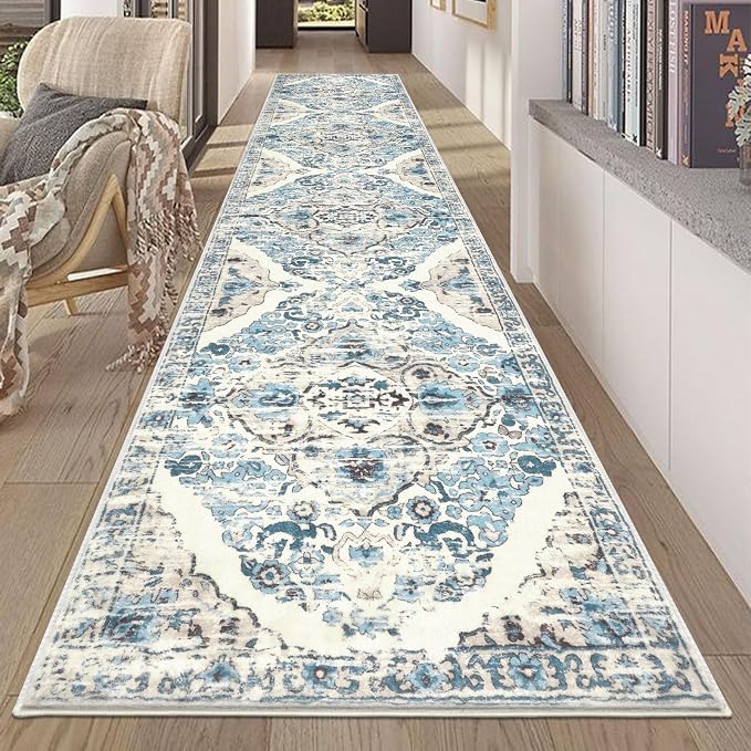 HEBE Hallway Runner Rug 2'8''x12', Washable Non Slip Kitchen Rug Runner | Soft - Image 6