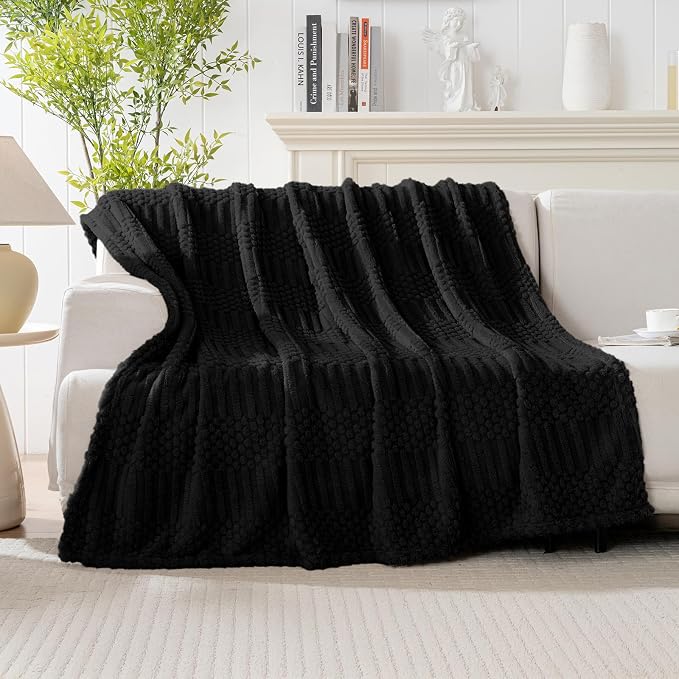 90x90 Inch Black Queen Large Blanket - Image 6