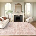 Soalmost 9x12 Area Rugs for Living Room Washable Rug Non-Slip Pink | Large by Soalmost