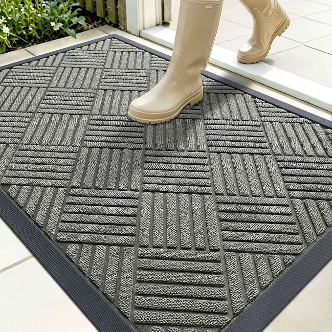 OLANLY Front Door Mat Outside Entrance 35x23, Waterproof Heavy-Duty Doormat | by OLANLY
