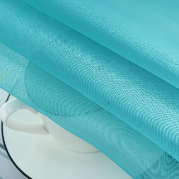 SpaceDresser Sheer Voile Window Treatment Rod Pocket Curtain Panels - Image 6