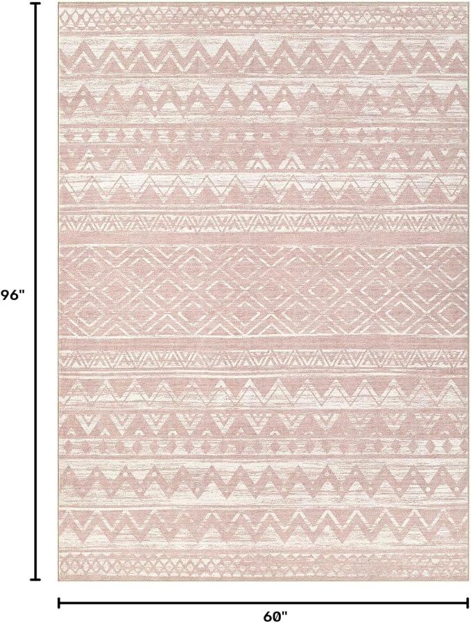 cotiled Boho 5x8 Area Rugs for Living Room: Soft Moroccan Washable Rug | Solve - Image 2