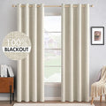 MIULEE 100% Blackout Linen Curtains by MIULEE