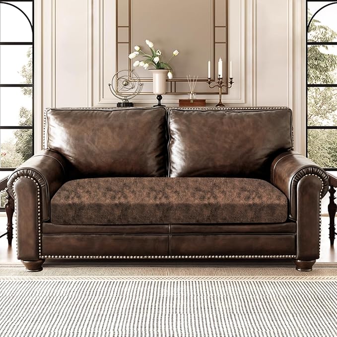 ANARACHON Leather Look Couch Cushion Covers Sofa Seat Slipcovers Sets Couches - Image 8