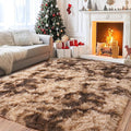 Large Rug for Living Room 6x9, Modern Shag Area Rug, Tie-dyed Coffee | Soft by PIONBLANK