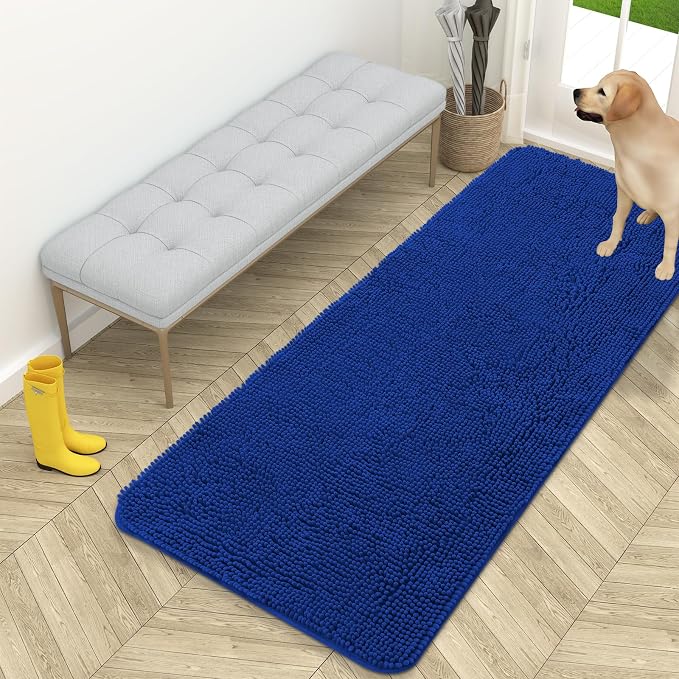 OLANLY Dog Door Mat for Muddy Paws 59x24, Super Absorbent Chenille Mud Mat | by OLANLY