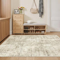 Soalmost Abstract 3x5 Rugs, Small Kitchen Entryway Area Rug Beige/Gray | by Soalmost