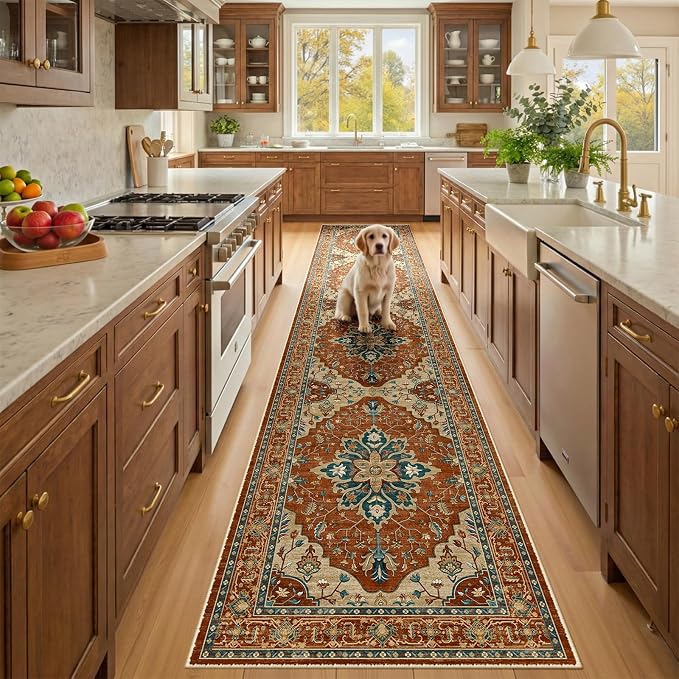 RELEANY Washable Area Rug, Runner 2'x10', Water Repellent, Pet Friendly by RELEANY