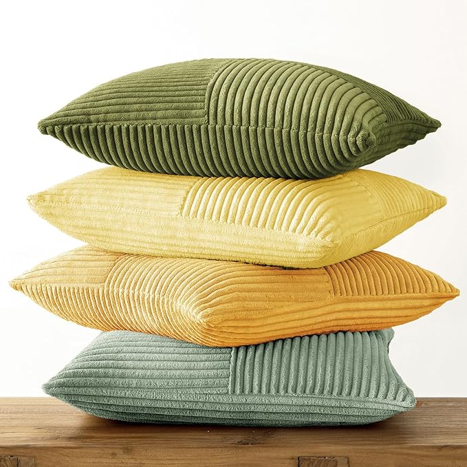 MIULEE Boho Farmhouse Spring Decorative Throw Pillow Covers 18x18 Inch 4 Packs - Image 6