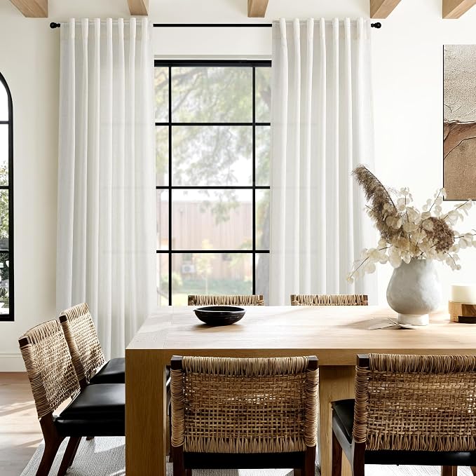 Natural Linen Curtains 102 Inches Long - Image 8