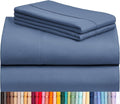 LuxClub 4 PC King Sheet Set, Breathable Luxury Bed Sheets, Deep Pockets Wrinkle Free Cooling Bed Sheets Machine Washable Hotel Bedding Silky Soft - Oxford King
