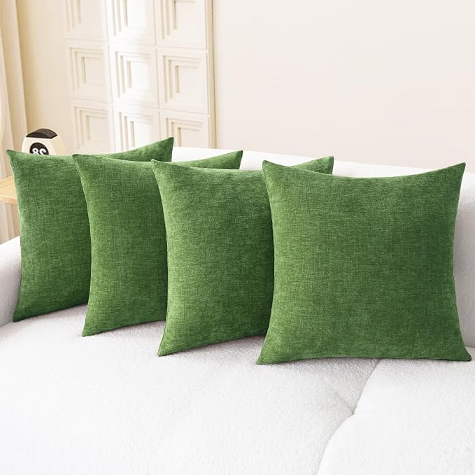 CaliTime Decorative Couch Throw Pillow Covers 18 X 18 Inches Forest Green | by CaliTime