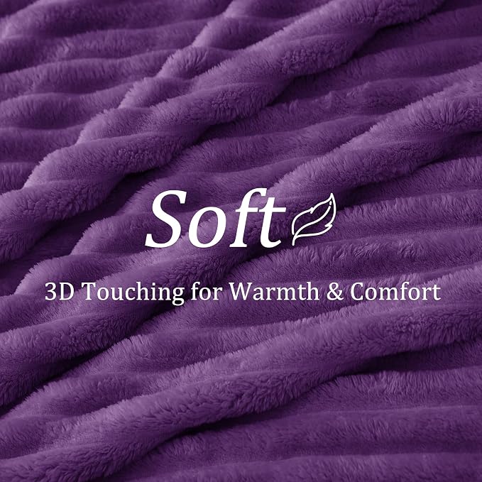 BEDELITE Striped Fleece Throw Blanket, Soft Cozy, Lightweight Warm, - Image 4