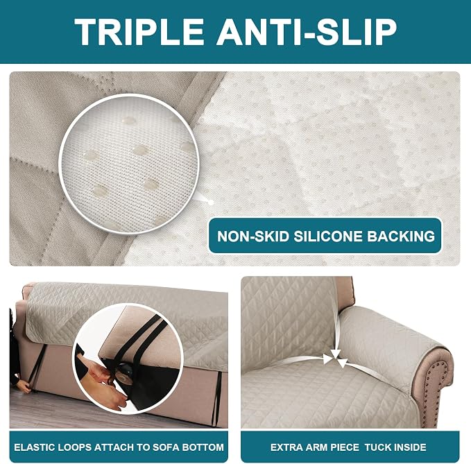 Turquoize 100% Waterproof Sofa Covers Couch Cover Sofa Cover - Image 4