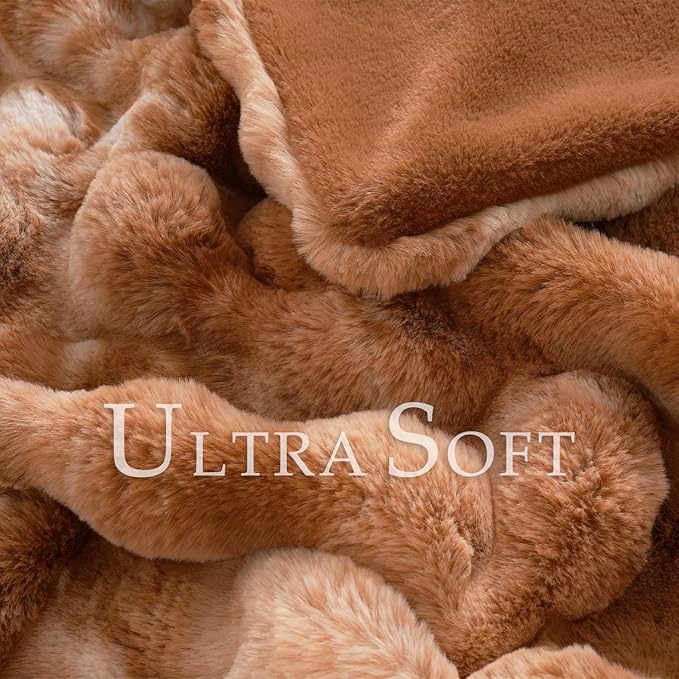 BENVWE Faux Fur Throw Blanket for Couch Bed - Image 3