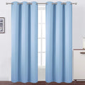 Sky Blue Thermal Blackout Curtains/42 x 95 Inch/Set of 2 Panels Room Darkening by Lemomo