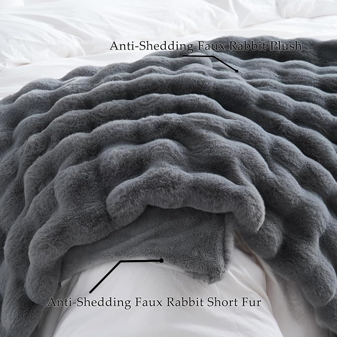 BENVWE Faux Fur Throw Blanket for Couch Bed - Image 5