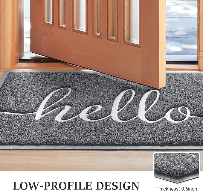 Door Mat Welcome Mat Floor Mat for Entryway, High Traffic Areas | Low Profile - Image 4