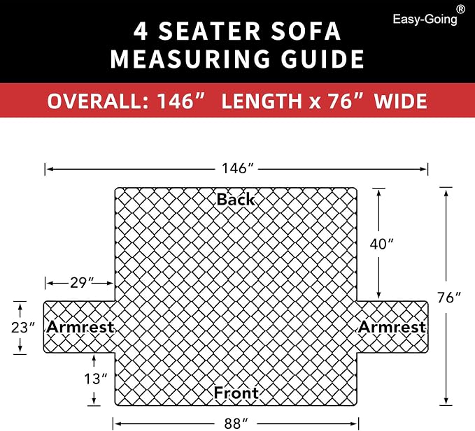 Easy-Going Reversible Couch Cover, 4 Seater Sofa, Chocolate/Chocolate | - Image 6