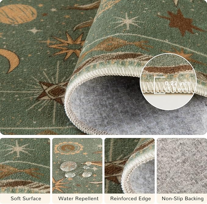 Vacuum-Friendly, 3x5 Washable Area Rug - Image 4